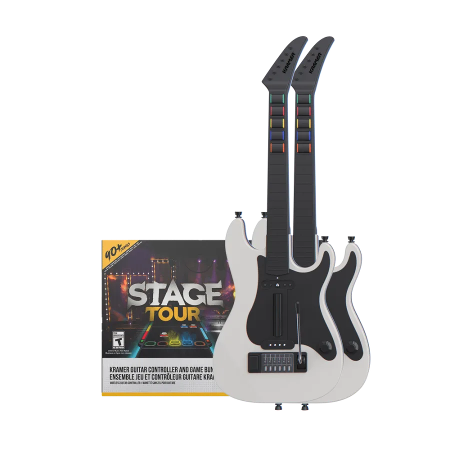 Official Stage Tour game and two Kramer guitar controller bundle